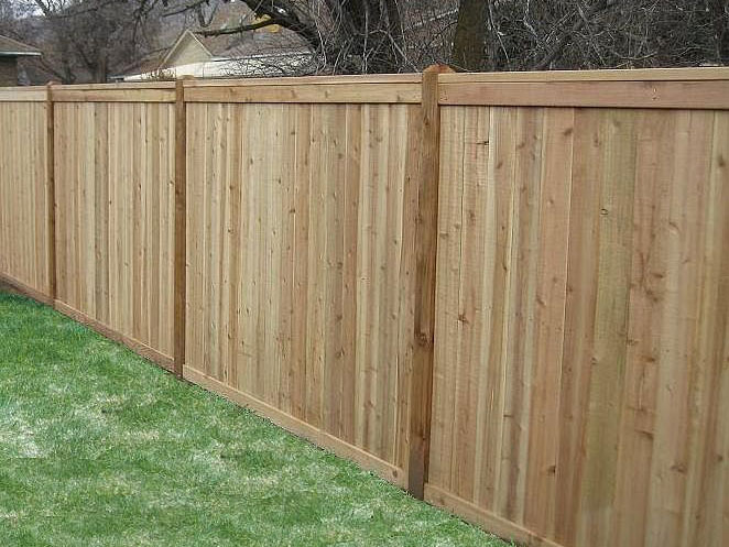 Stockade with Trim Rails Privacy Fence - Fence & Deck Supply