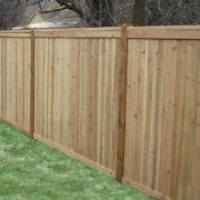 Privacy Fencing Cedar Stockade with Trim Rails