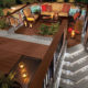 Trex Transcend Fire Pit Decking with Gravel Path Borders and Stairs, Lighting, and Trex Furniture
