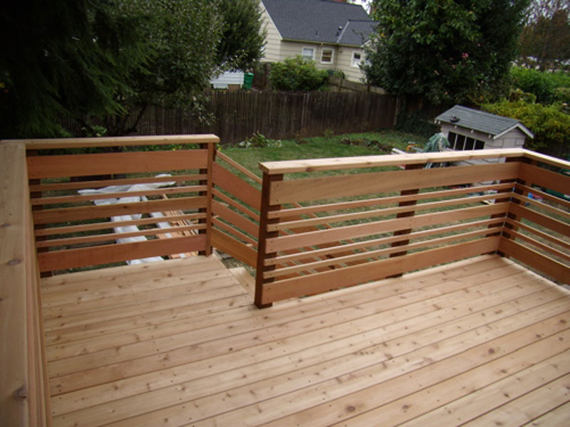 Horizontal-Wood-Railing - Fence & Deck Supply