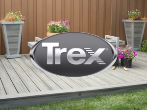 Trex deck and fence with a company medallion