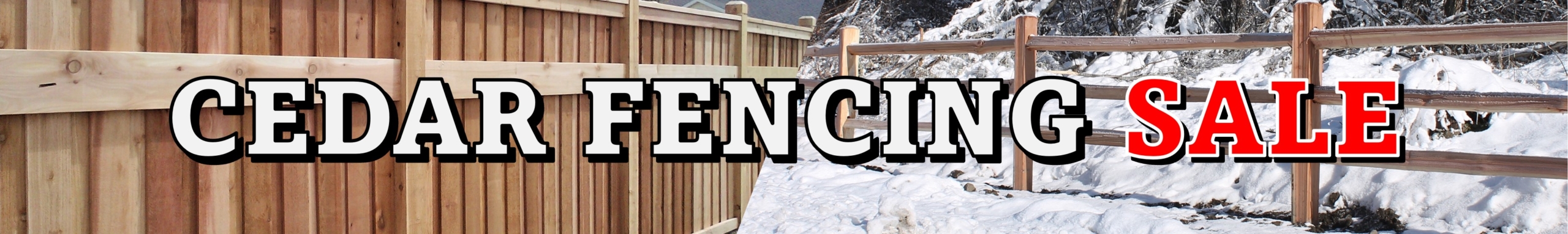 Wood Fence Sale banner