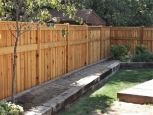 A premium style cedar privacy fence