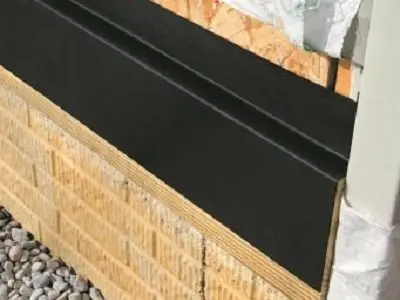 Waterproof membrane on ledger