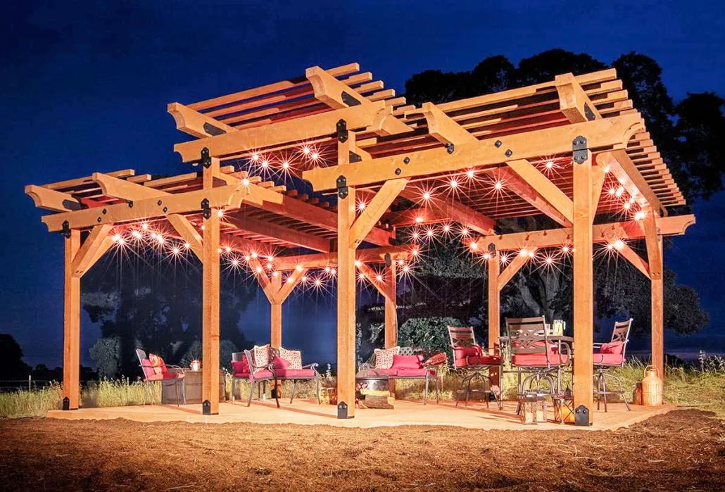 Outdoor Accent Hardware on a Pergola