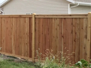 A Mini Winds Cedar Privacy Fence